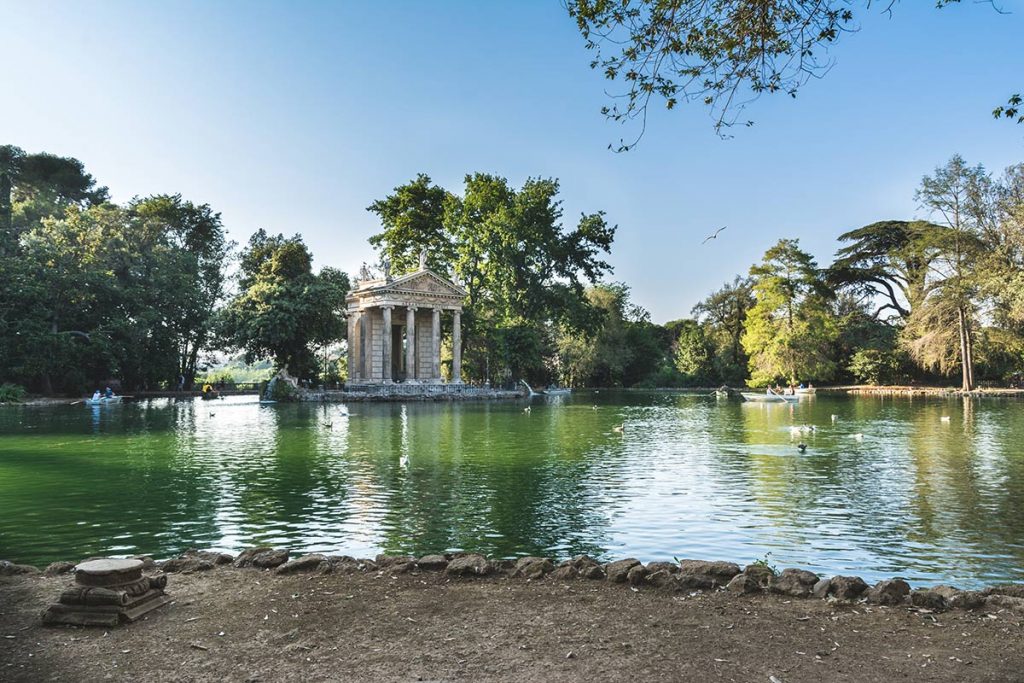 rent a boat in Villa Borghese