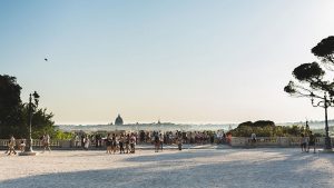 Pincio Terrace Viewpoint in Rome